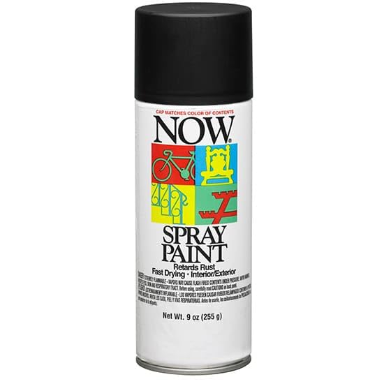 Image of 6-Pack of 9 oz Krylon 21211 Wrought Iron Black NOW Enamel Spray Paint, Flat