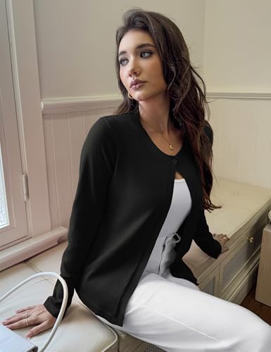 Image of OmicGot Women's Long Sleeve Shrugs Open Front Cropped Cardigan Sweater Bolero Shrugs S-XL