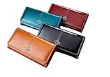 Carteira Feminina de Couro Grande para Cartões Multi bolsos Grande (CARAMELO)