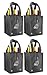 Reusable 4 Bottle Wine Tote- 4 Pack