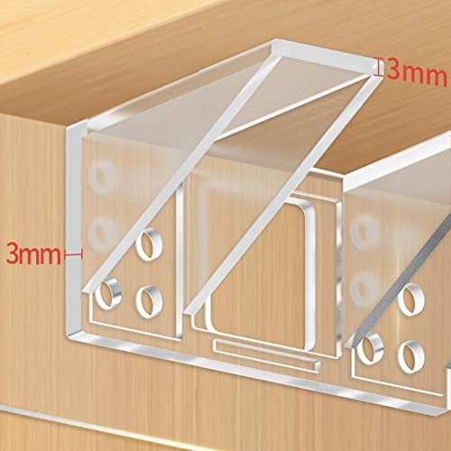 Dous Self Adhesive Shelf Support,4Pcs Punch-Free Cabinet Shelf Pegs Acrylic Partition Bracket Holders Pin For Closet Clapboard Bookshelf Wardrobe Layer #TOP6