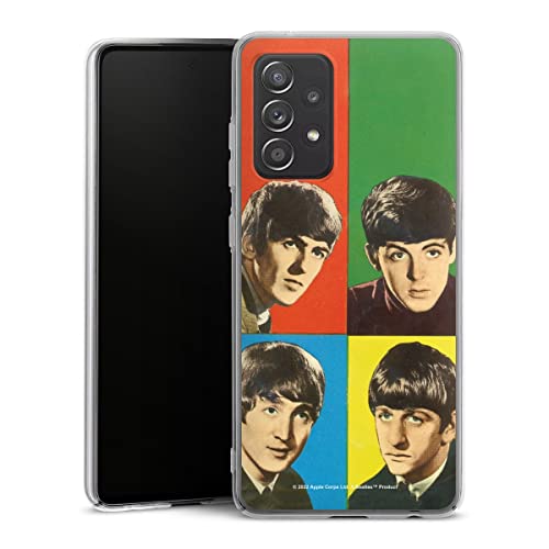 DeinDesign Coque Compatible avec Samsung Galaxy A52 Étui Housse Rock ‘n’ Roll Visages The Beatles - Les Beatles, Paul McCartney, John Lennon, RIngo Starr, George Harrison DeinDesign Coque Compatible avec Samsung Galaxy A52 Étui Housse Rock 'n' Roll Visages The Beatles