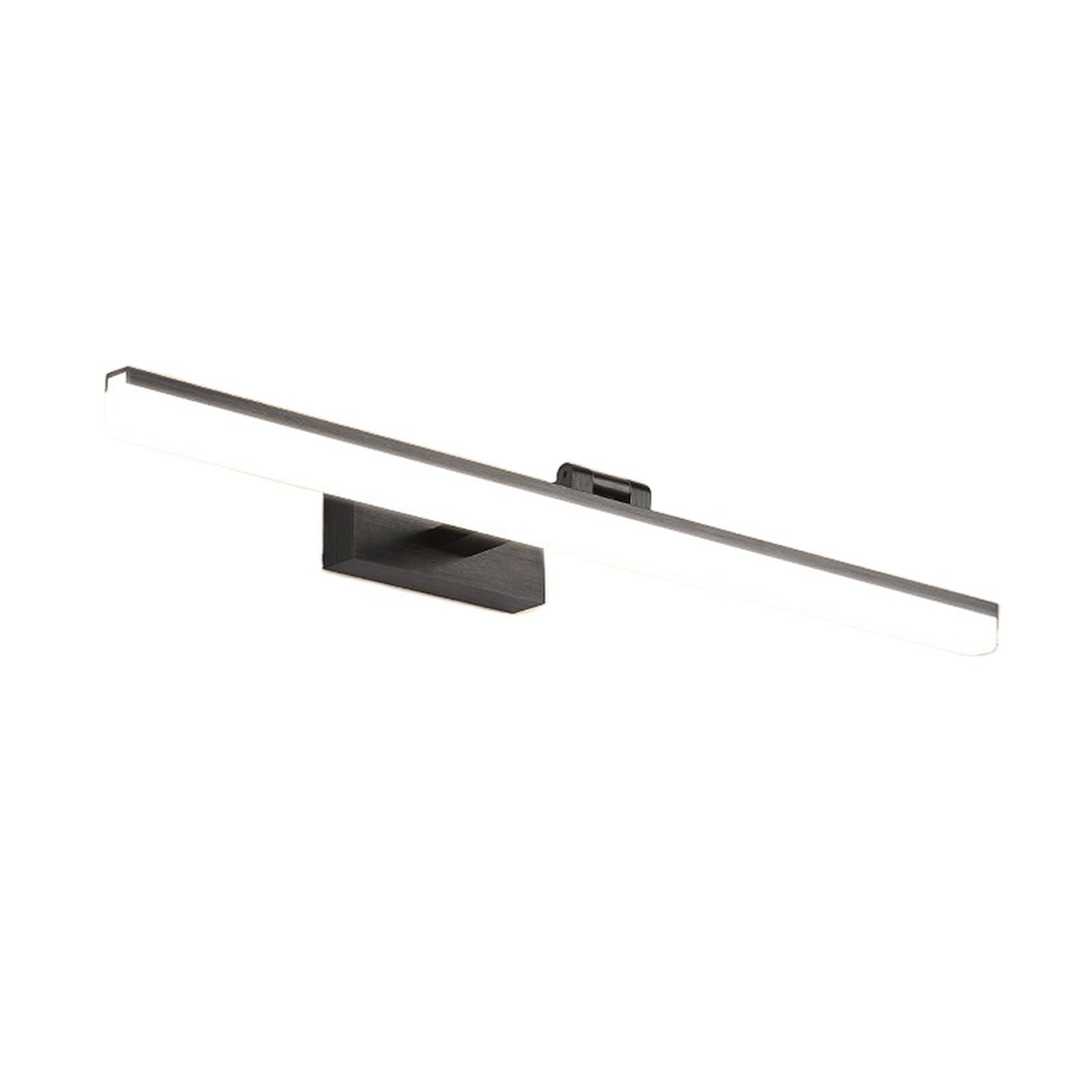CUDTAPI LED Mirror Light Bathroom Wall Lamp, Mirror Lights Bathroom Cabinets 40cm 50cm For Picture Sconce Home Waterproof Makeup 12W(A black,2700-3500K,40cm)