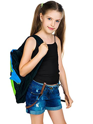 Image of SATINIOR 4 Pieces Girls Dance Tank Top Sleeveless Spaghetti Strap Crop Tank Top for Dancewear