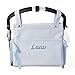 Bolso Talega Lactancia PERSONALIZADA Polipiel para carro Celeste - Nombre bebé bordado