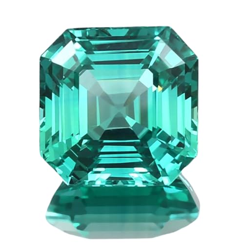 Saphir naturel de Ceylan Asscher 12,7x12,1x8,3 mm | Pierre précieuse pour bijou DIY