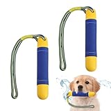 KERANEET 2 Stück Hundespielzeug Schwimmender Hundedummy Wasserspielzeug Hund für Wurf- und Apportierspiele an Land und im Wasser Interaktives Hundespielzeug mit Nylon Rope für Hunde