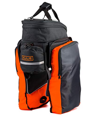Kulie Allsport Bicycle Trunk Bag 38L Waterproof Pannier Bag For Front Rear Bike Rack Pannier Bags For Rear Seat Cargo Bag Rear Pack Trunk Pannier Handbag Saddle Bag For Bicycle Front Rack #TOP6