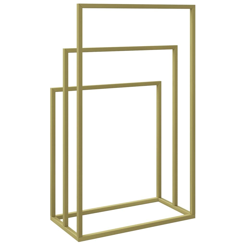 Home & Garden Porte-serviettes sur pied Doré 48 x 24 x 79 cm