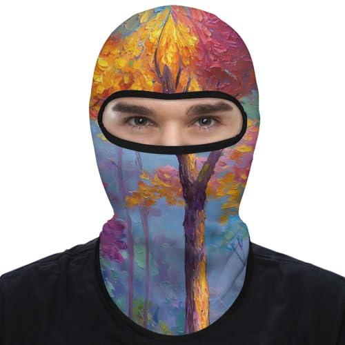 Trees All Seasons Colorful Balaclava Face Mask for Ski Fishing Sun Protection Head Cover Hair Wrap Unisex