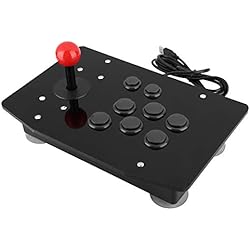 Tosuny Arcade Game USB Stick Buttons Controller, Fighting Stick con 8 Botones, Game Handle Controller con Botones de Tipo Tarjeta 3D para PC Win7/Win8/Win10.
