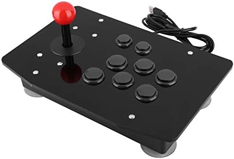 PC Rocker Arcade Controller 3D Card-Type Buttons Fighting Game Stick Gamepad Fightstick Joystick With 8 Boutons, USB Game Handle Controller for Arcade Game Console