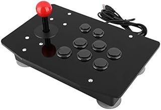 PC Rocker Arcade Controller 3D Card-Type Buttons Fighting Game Stick Gamepad Fightstick Joystick With 8 Boutons, USB Game Handle Controller for Arcade Game Console