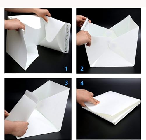 Action Pro Portable Mini Photo Studio for Product Photography 23x23cm Light Boxes LED Studio Lighting Box Shooting Tent Foldable with White Backdrop, Black Screen 4 41SyQE6enFL