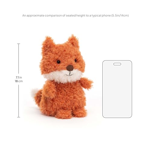 Image of Jellycat Little Fox Stuffed Animal, 7 inches - Woodland Plush Toy - Classic Children's Gift