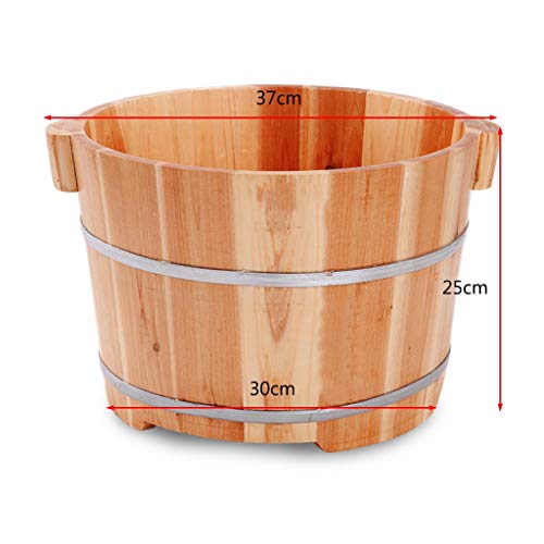 Spa de pies de madera robusto con tapa 26 cm miniatura 5
