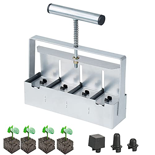 Manual Soil Block Maker Micro Soil Blocker Set 2 inch Soil Block Soil Blocking Tool for Seed Stater Tray
