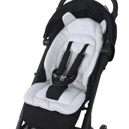 Universal Baby Stroller Seat Liner Thicken Cotton Toddler Pushchair Cushion Seat Mat Breathable Stroller Insert Liner Seat Pad Cover Soft Pram Seat Pad Stroller Cushion Pad Liner for Head Body Support