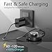 Charger for Oura Ring Gen4 (Size 8) - Fast Charging Dock with USB-C Wall Charger & 3FT Cable, Quick Charge Replacement Base Compatible with Oura Ring Gen 4 - Black