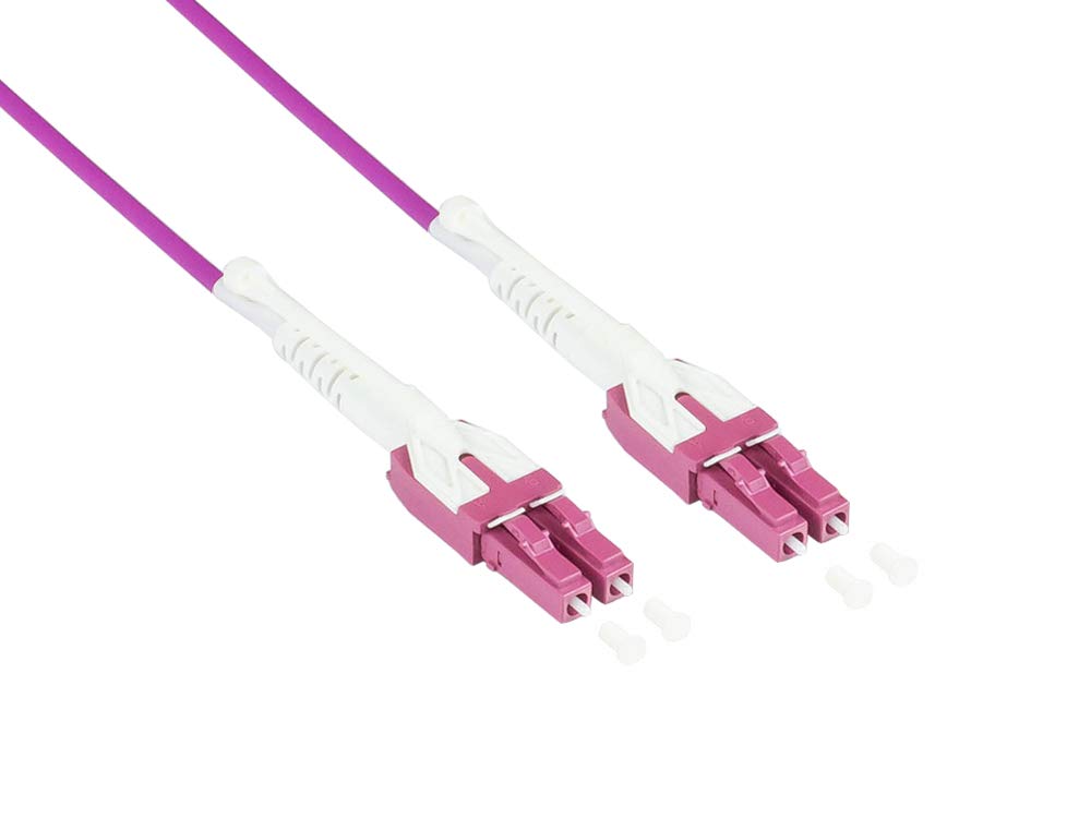 Good Connections OM4 Fibre Optic Cable - Duplex - LC to LC - Uniboot - Multimode 50/125-1/10/40/100 Gigabit Ethernet - Fibre Optic Cable - Patch Cable - 0.5 m / 50 cm