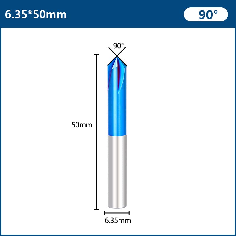 Solid Carbide Router Bits 2-Pack 4mm V-Groove Router Bits | 90° Solid ...