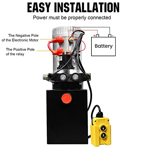 Dc House L11020101011-1 Hydraulic Power Unit 15 Quart Double Acting Hydraulic Pump Dc 12V Power Unit Metal Reservoir thumb #6