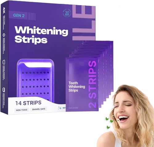 Image of Teeth Whitening Strips for Stain Removal - Enamel Safe Oral Care, Gentle Adhesion, Designed to Help Improve Smile Appearance (14 Strips)