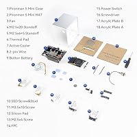 Pironman 5-Mini NVMe M.2 SSD PCIe 2.0/3.0 Mini-PC-Gehäuse für Raspberry Pi 5, Hailo-8L, OpenClaw KI-Agent, PWM-Aktivkühler + RGB-Lüfter, Safe Shutdown, RGB-Effekt (RPI5 Nicht enthalten) – Ansicht 9