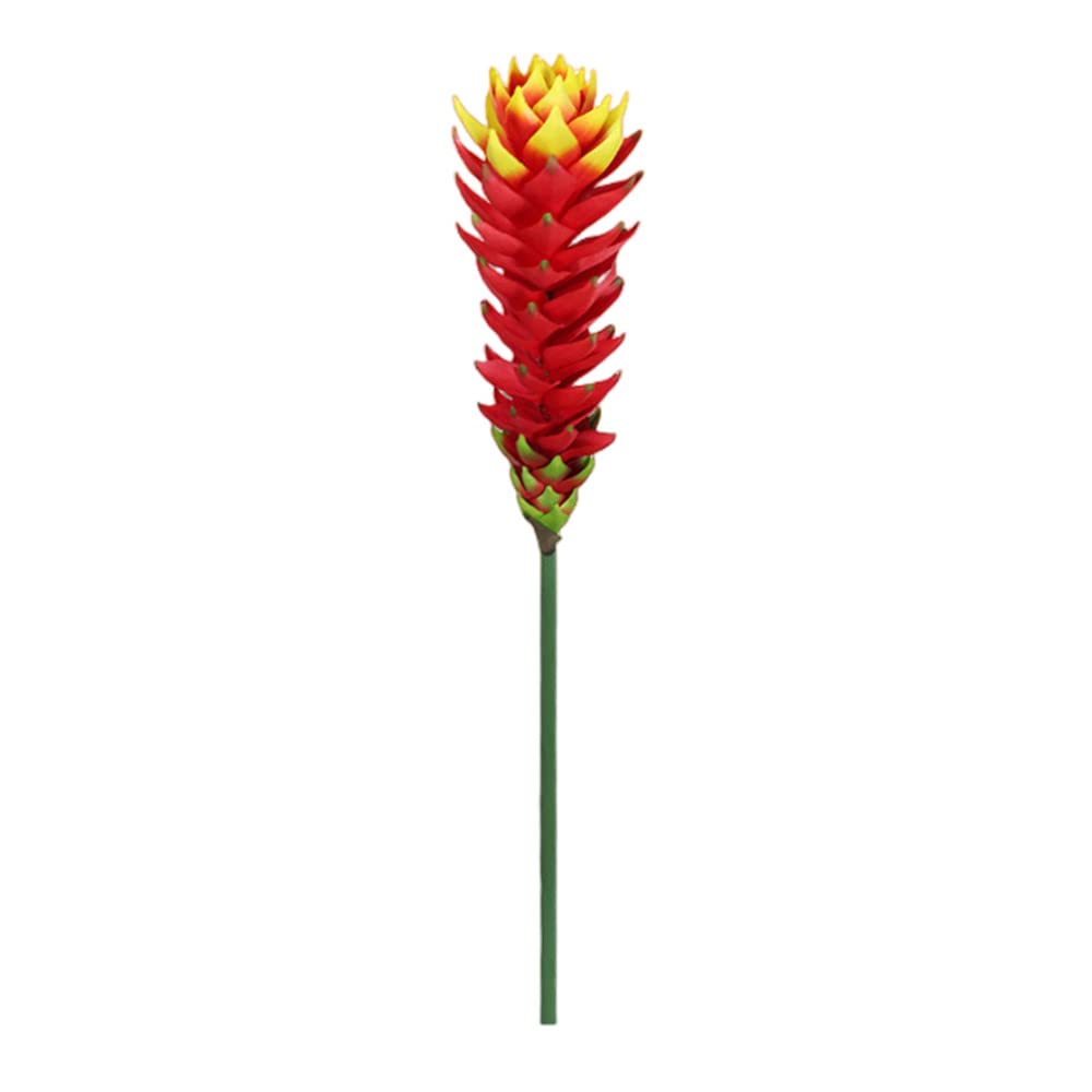 XZJMY 40.5in.Bromeliad Artificial Flower Silk Flowers Tropical Imitation Plant Flower Bouquets for Kitchen Shelf Room Decoration,Flower Length 16 inch