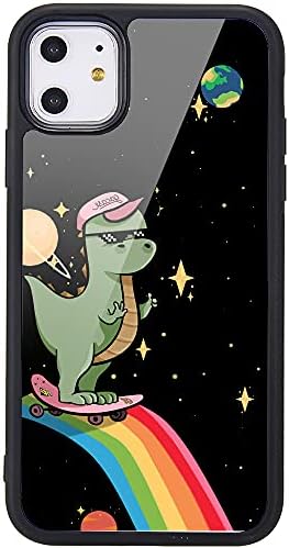 MAYCARI Blue Smile Printed Phone Case for iPhone 11, Hard Back Case with Soft TPU Bumper for Girls Children Women Protective Phone Case for iPhone 11