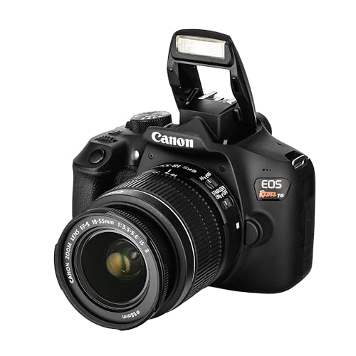Cámara Canon EOS Rebel T6 DSLR con lente 18-55mm y accesorios miniatura 2