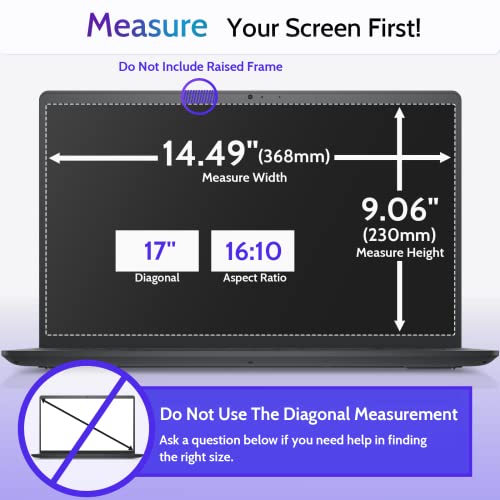 Image of 3 Pcs 17 inch Anti Blue Light Screen Protector Compatible With Lenovo Hp Dell Acer Asus Samsung etc Laptop-16:10 Aspect, 17 Inch Computer Monitor Glare Filter Uv Blocker Shield Cover Eye Protection Film | Anti Glare Filter Uv Blocker Shield Cover Eye Protection Film for 17 inch Computer Monitor with 16:10 Aspect Ratio