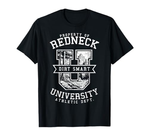 Universidad Redneck Funny Hillbilly College Campus Varsity Camiseta