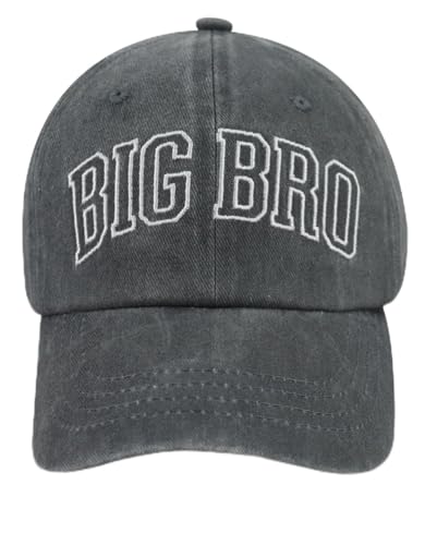 Big New Brother Gifts for Boys Promoted to Big Bro Hats for Kids Toddler Party Decorations Baseball Cap Christmas Birthday Gifts for Son Nephew Grey
