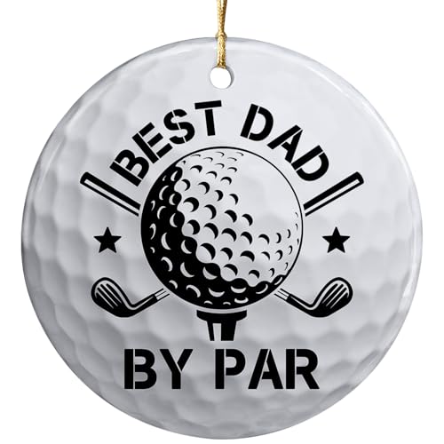 Best Dad by Par Christmas Ornament – Funny Golf Gifts for Dad