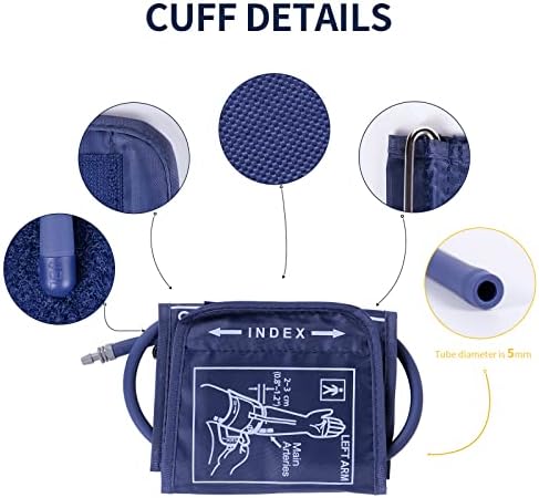 Blood Pressure Cuff, ISFORU Large Cuff for Blood Pressure Monitor, Replacement Cuff for Upper Arm Digital Blood Pressure with Replaceable Connector for Adult (Extra Large)