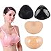 KARELLS Imbottiture Reggiseno, Cuscinetti Rimovibili per Reggiseno, Imbottitura Spugna Rilievo Inserti Reggiseno Push Up per Costume da Bagno Bikini Donna Taglia Unica, Nudo + Nero, Kit da 2 Paia