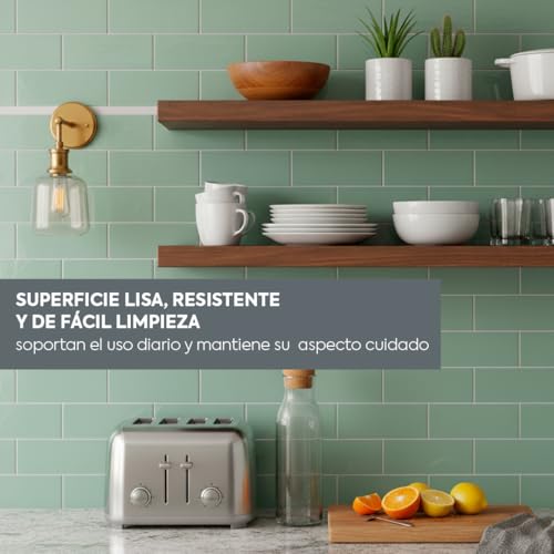 Miniatura 5 de Hersig - Estantes De Pared - Baldas Flotantes Pared - Estantería Flotante Madera - Baldas Salones, Dormitorio - Estantes Flotantes Decorativos - Fijación Oculta - Max 10kg - Madera Blanca -100x23,5 Cm