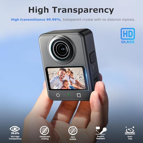 Image of M.G.R.J Tempered Glass Screen Protector for DJI Osmo 360 Action Camera (Transparent)