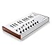 Worlde 25 Key USB Portable Tuna Mini MIDI Keyboard MIDI Controller with 8 Knobs, 8 Drum Pads, 8 Faders, Wood Imitation Rim, Pedal Interface, for Mac and PC
