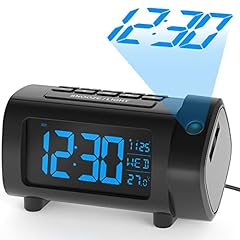 LIORQUE Projection Alarm Clock for Bedroom, Radio Alarm Clock with Projection on Ceiling Wall item