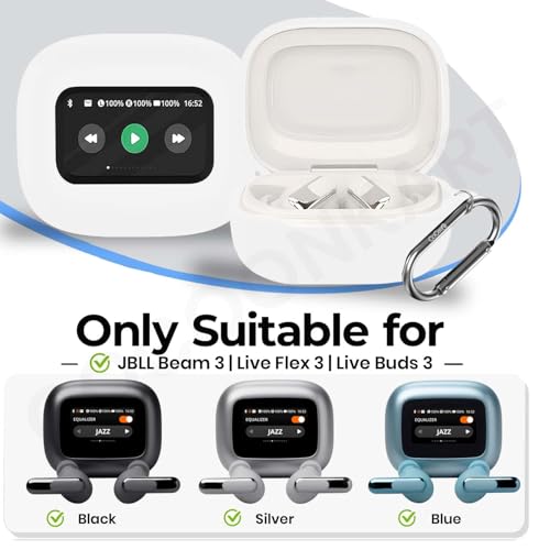 Image of Soft Silicone Case Cover for JBLL Live Beam 3 | Live Flex 3 | Live Buds 3 (White)