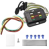 NEW SUN® 3-Way to 2-Way Trailer Tail Light Converter - 100% Copper, 5-Wire to 4-Pin Flat Harness, Waterproof, Easy Install for Trucks, Towing Vehicles, Non-Powered Easy Installation