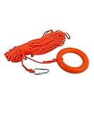 Outdoor Professional Water Floating Lifesaving Rope,Water Floating Rescue Lifeline with Bracelet (Orange, 98.40)