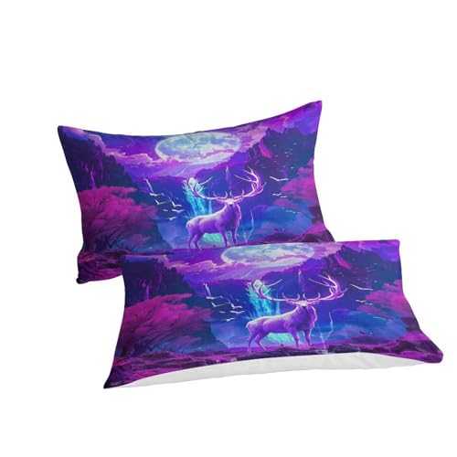 Ensemble de lit cerf 3D en microfibre anti-plis avec fermeture éclair cachée - 5