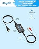 eSynic Professional 192khz eARC ARC Audio Extractor ARC HDMI to 3.5mm/RCA Audio Extractor Support CEC Function with HDMI/3.5 to RCA Cable for HDTV to Wired Headphone/Speaker/3.5mm Audio Sound System - Image 2