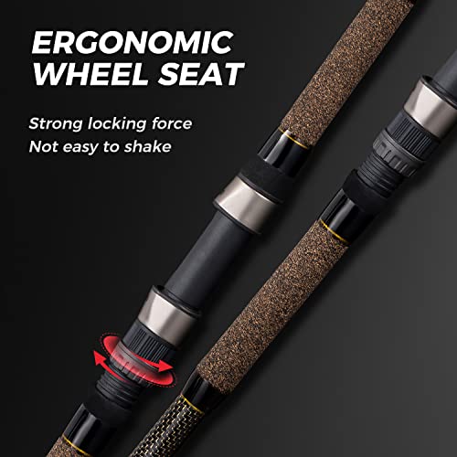 Image of BERRYPRO Surf Rod Pure Carbon Surf Spinning Rod Graphite Surf Fishing Rod (9' /10' /11' /12') (9'-Spinning-2pc)
