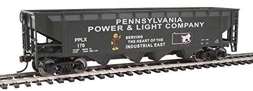 Walthers Trainline HO Scale Model Offset Quad Hopper - Ready to Run -- Pennsylvania Power & Light Pplx #170