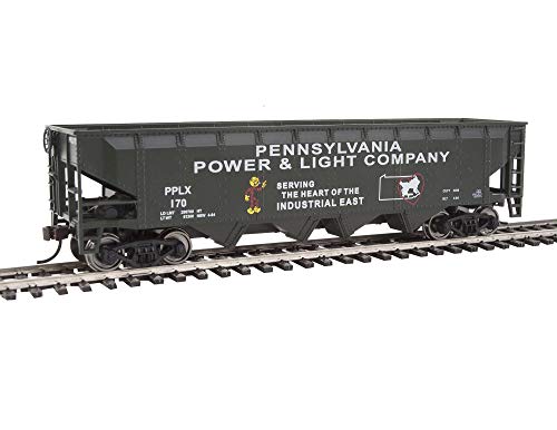 Walthers Trainline Ho Scale Model Offset Quad Hopper - Ready To Run -- Pennsylvania Power & Light Pplx #170 #TOP2
