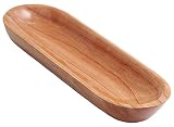 Natural Wooden Dough Bowls For Decor, Long Carved Oval Farmhouse Kitchen Counter Fruit Wood Dough Bo